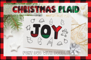 Christmas Plaid Font for Festive Craft Creations