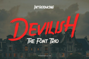 Devilish Trio Font: A Bold Typeface for Craft Creators
