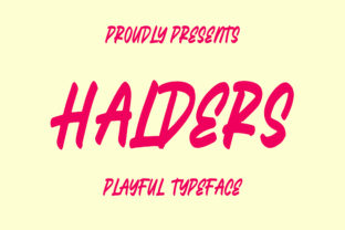 Halders Display Font for Creative Craft Projects