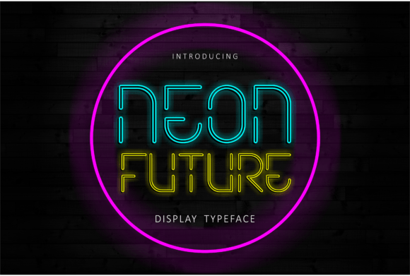 Neon Future Font: A Retro-Futuristic Display Design