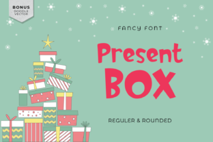 Present Box Font for Charming and Commercial Crafts