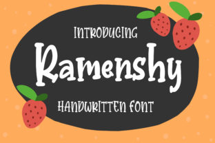 Ramenshy Font: Whimsical Typography for Kids-Themed Marketing