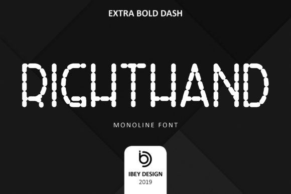 Right Hand Exta Bold Dash: A Modern Typeface for Creative Publishing