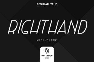 Right Hand Italic Font for Modern Marketing and Design