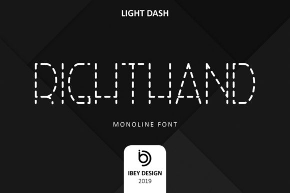 Right Hand Light Dash Font for Modern Brand Design