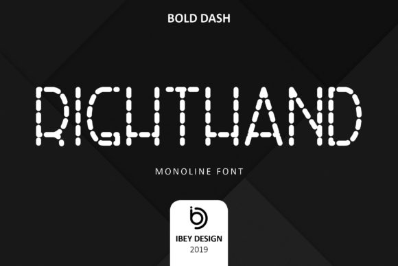 RightHand Bold Dash: A Modern Monoline Typeface for Creative Branding